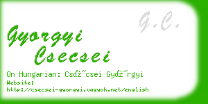 gyorgyi csecsei business card